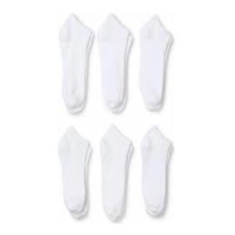 Premium Cotton Ankle Socks (6 Pairs)-White
