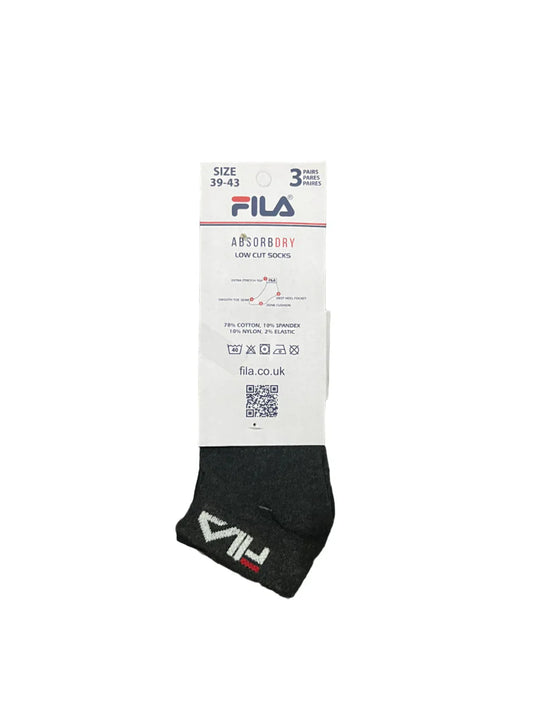 Branded Fila Cotton Ankle Socks (Pack Of 6 Pairs)