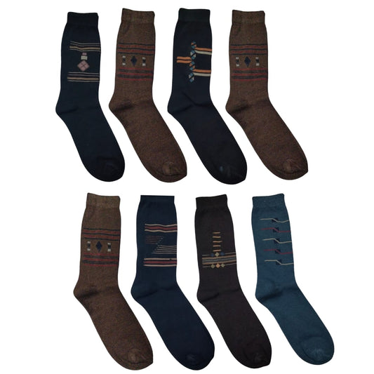 Long Cotton Socks for Winter - Pack of 3 Pairs