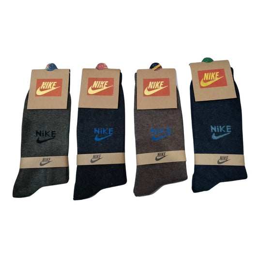 NIKE's Long Cotton Winter Socks-MIX Colors (3 Pairs)