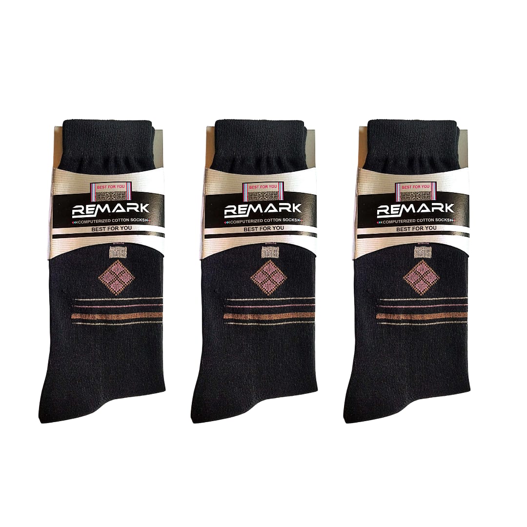 Long Cotton Socks for Winter - Pack of 3 Pairs