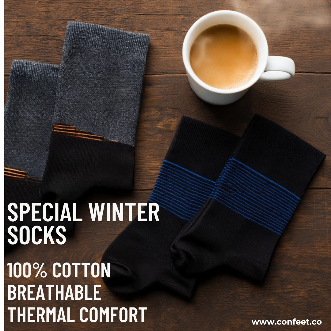 Winter Special Cotton Socks – Pack of 6 Pairs | Soft, Warm & Breathable Everyday Socks