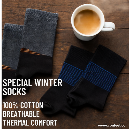 Winter Special Cotton Socks – Pack of 6 Pairs | Soft, Warm & Breathable Everyday Socks