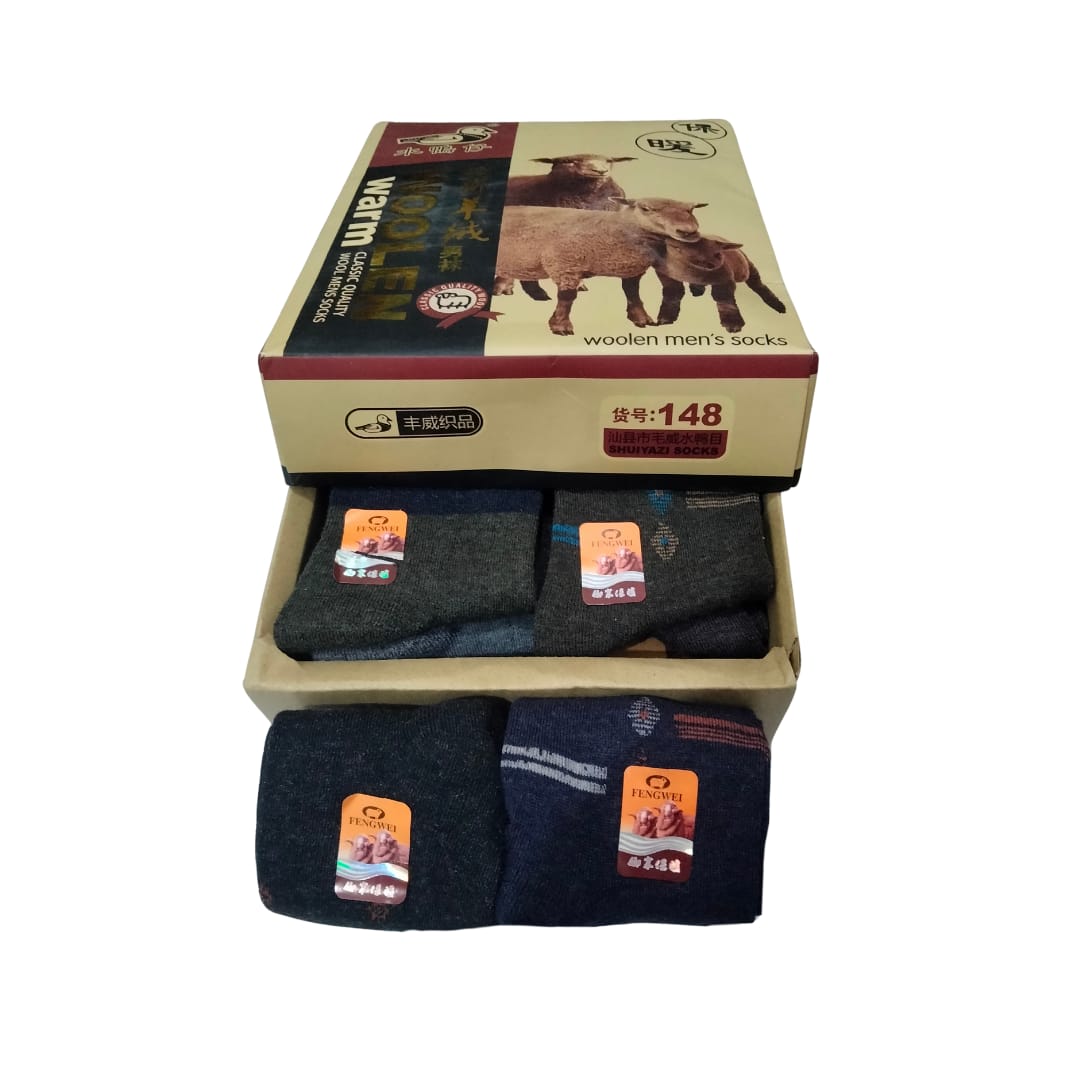 Woolen Long Socks (Pack Of 10 Pairs) Random Color