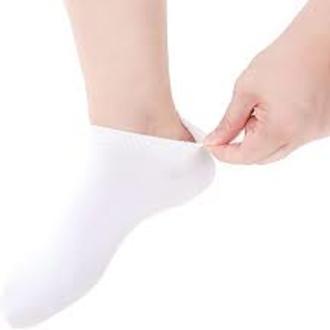 Premium Cotton Ankle Socks (12 Pairs)-White