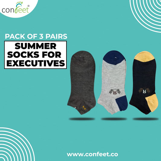 Confeet Value Executive Socks – Affordable Summer Comfort | (3 Pairs)