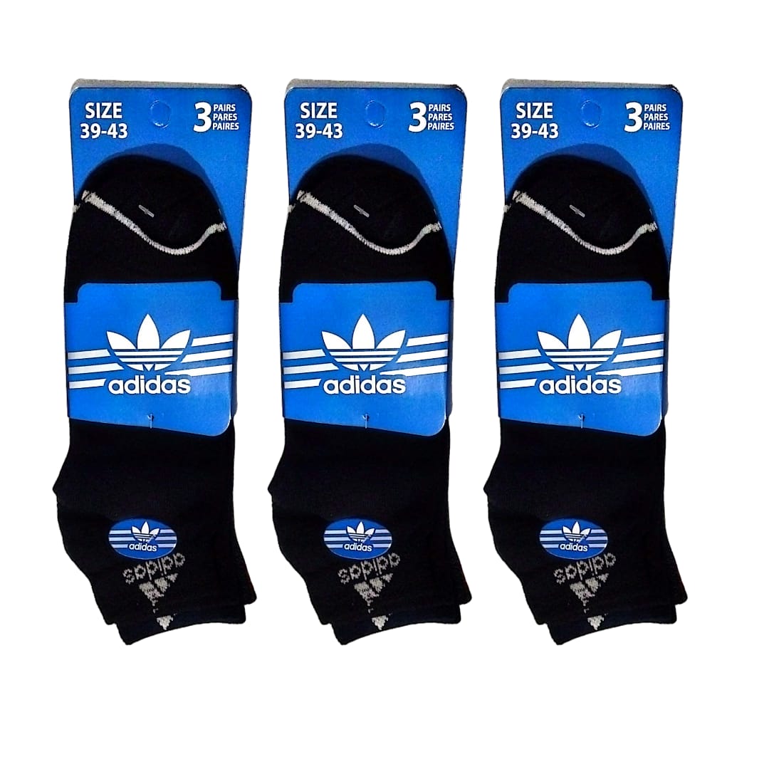 Branded Adidas Cotton Ankle Socks (Pack Of 6 Pairs)