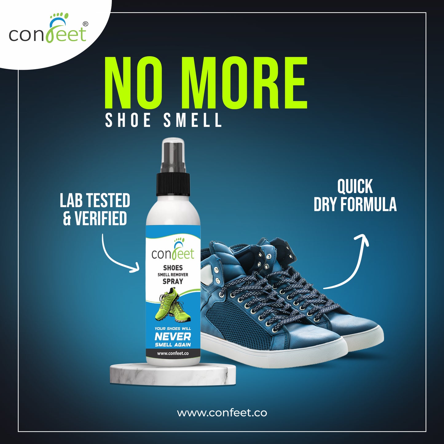 Confeet Shoes Smell Remover Spray-Shoe Freshener