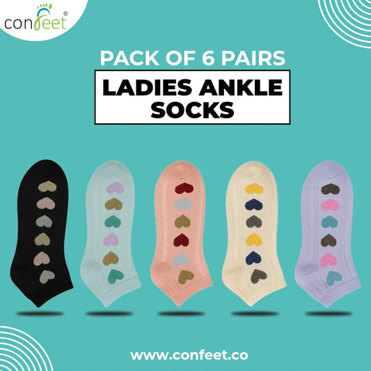 Premium Ladies' Dottes Ankle Socks (6 Pairs)