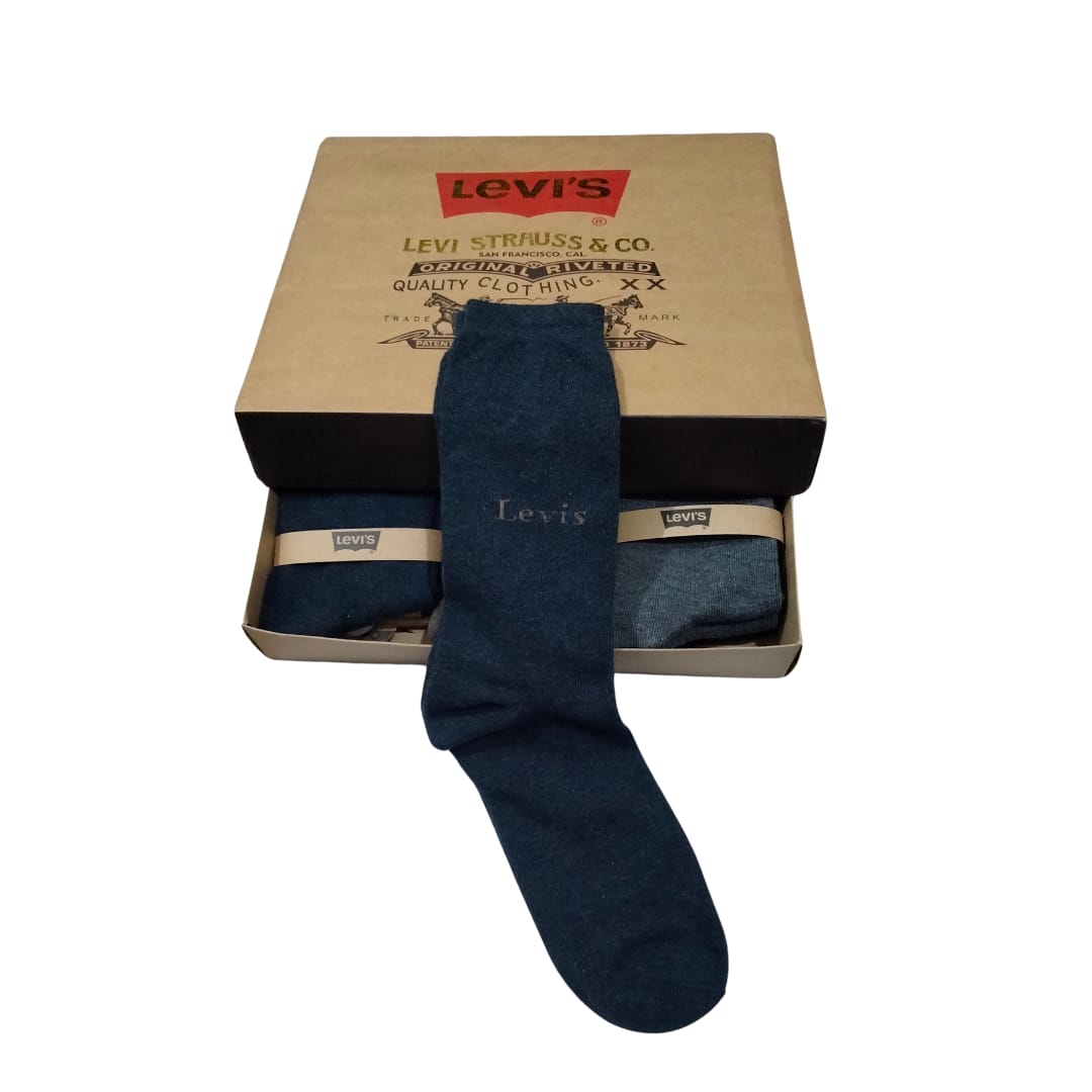 Levi's Long Cotton Winter Socks-MIX Colors (12 Pairs)