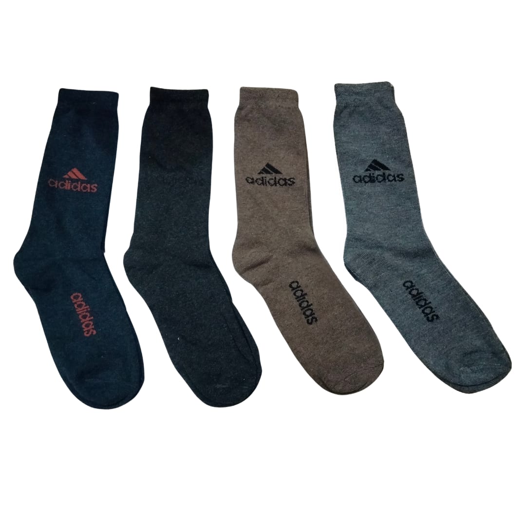 Adidas Long Cotton Winter Socks-MIX Colors (12 Pairs)