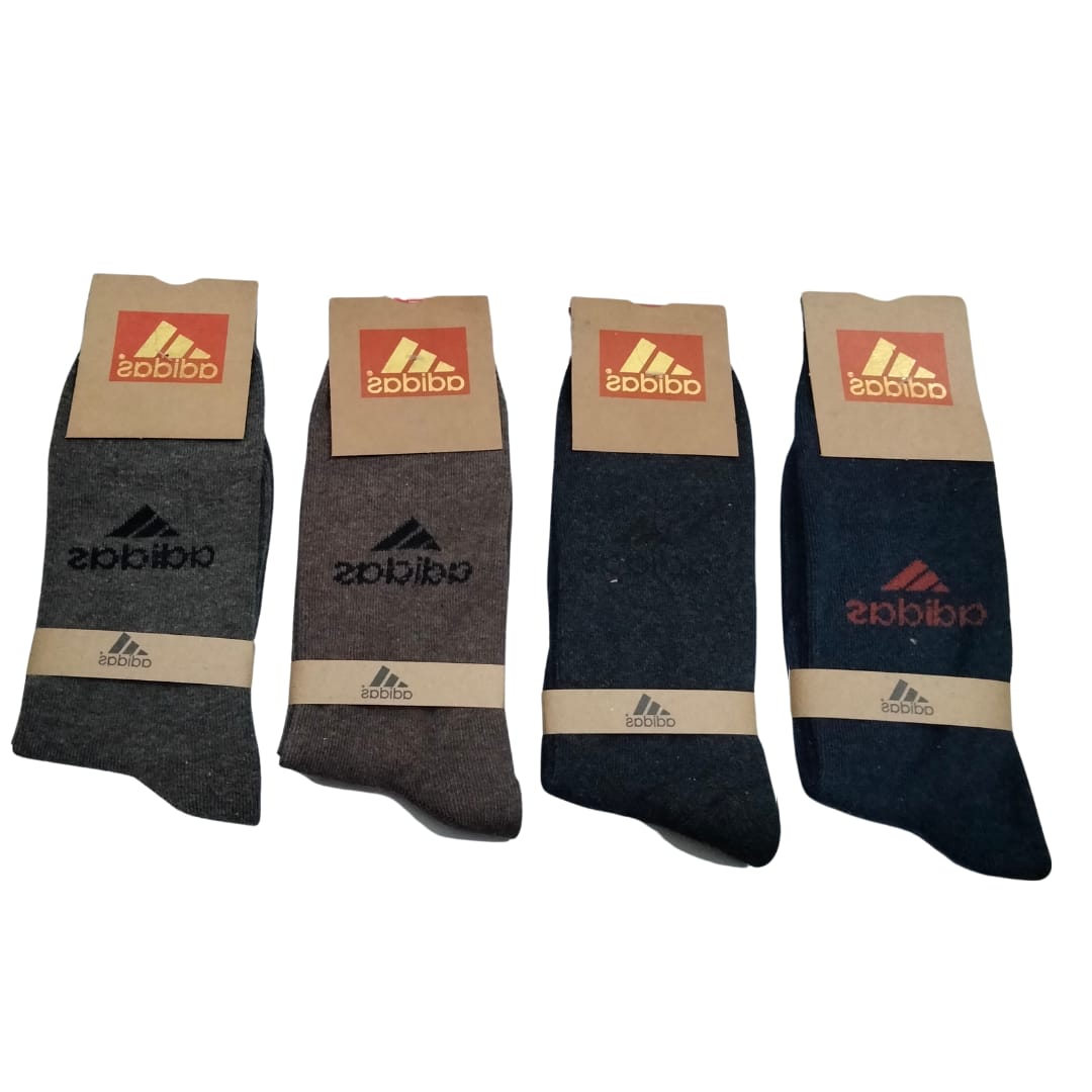 Adidas Long Cotton Winter Socks-MIX Colors (12 Pairs)