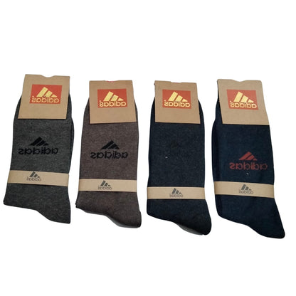 Adidas Long Cotton Winter Socks-MIX Colors (12 Pairs)