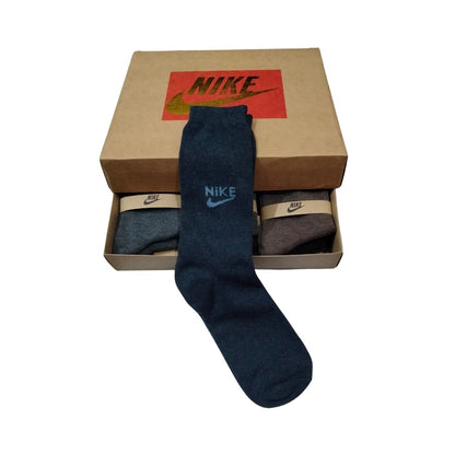 NIKE's  Long Cotton Winter Socks-MIX Colors (12 Pairs)