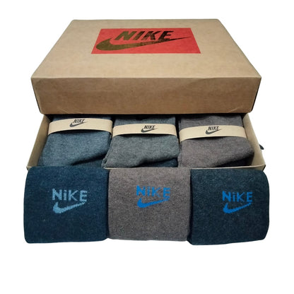 NIKE's  Long Cotton Winter Socks-MIX Colors (12 Pairs)