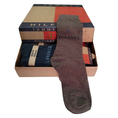 Tommy Long Cotton Winter Socks-MIX Colors (6 Pairs)