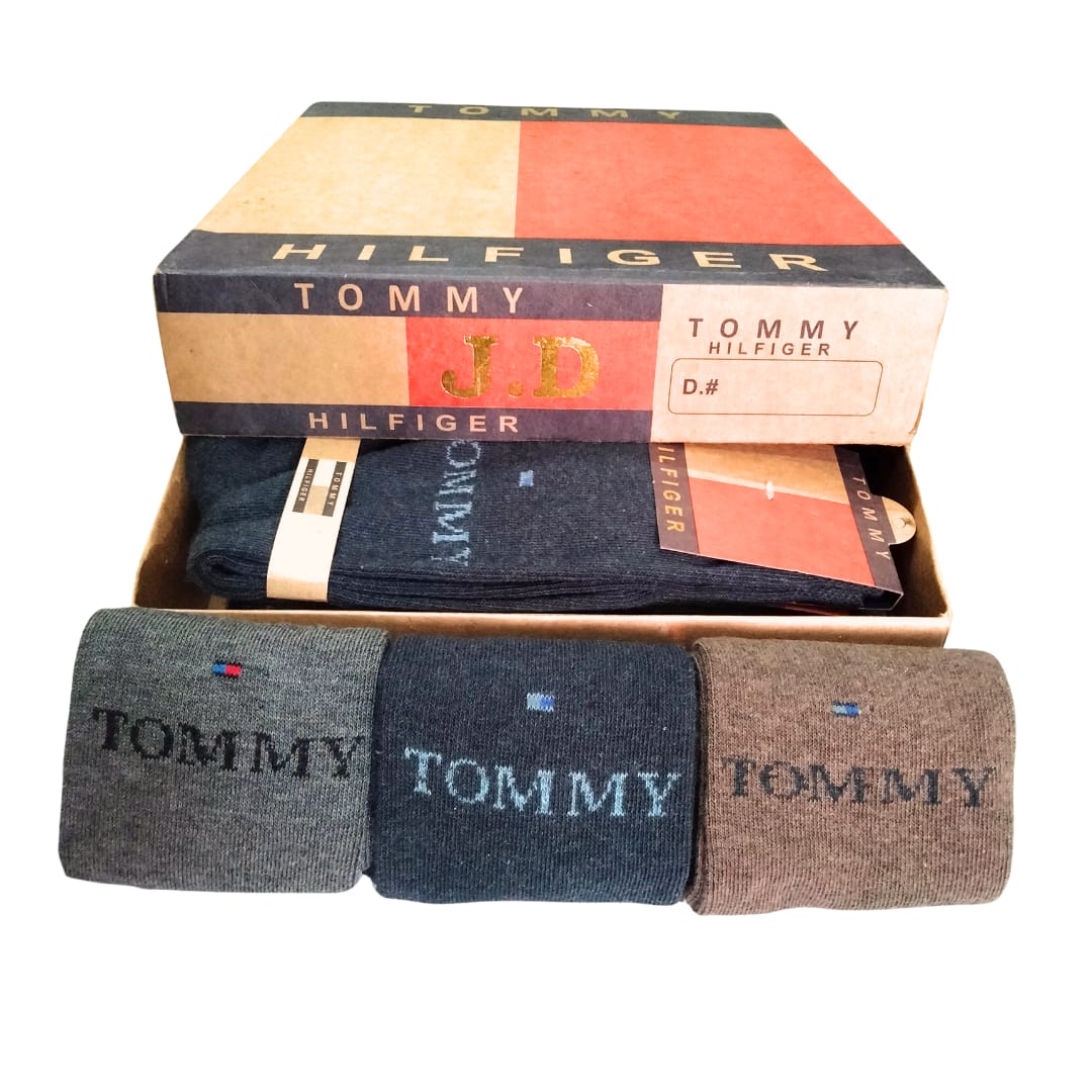 Tommy Long Cotton Winter Socks-MIX Colors (6 Pairs)