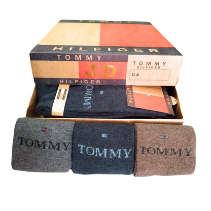 Tommy Long Cotton Winter Socks-MIX Colors (6 Pairs)