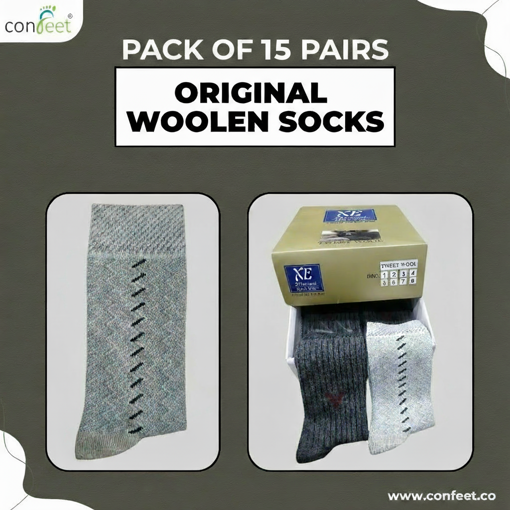 Original Wool Socks – Pack of 15 Pairs | Authentic Wool Warm Socks