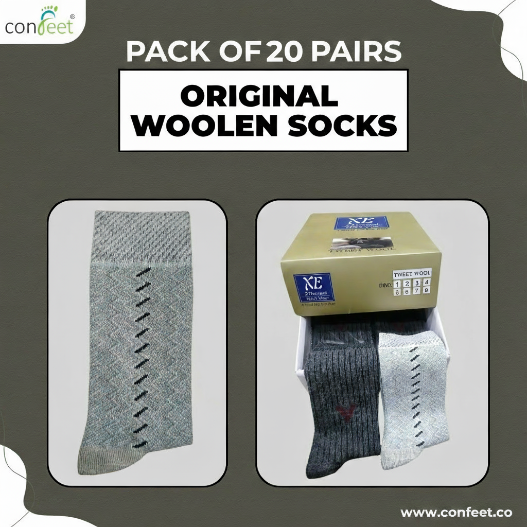Original Wool Socks – Pack of 20 Pairs | Authentic Wool Warm Socks