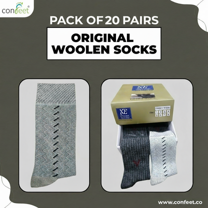 Original Wool Socks – Pack of 20 Pairs | Authentic Wool Warm Socks