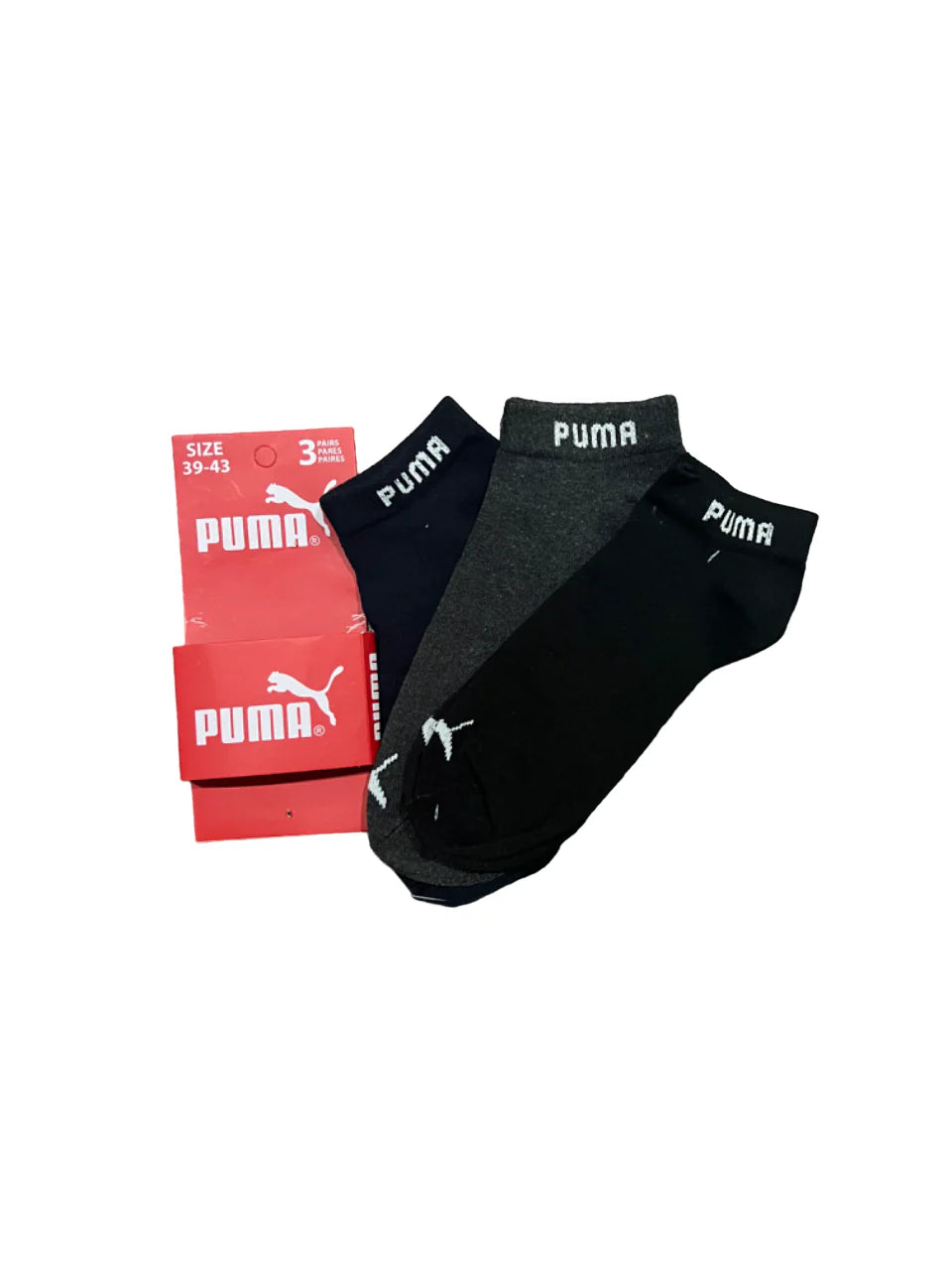 Branded PUMA  Cotton Ankle Socks (Pack Of 3 Pairs)